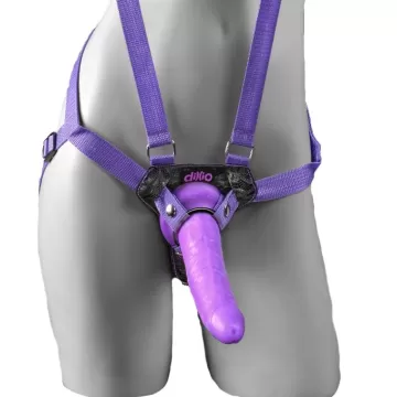 Женский страпон Dillio 7" Strap-On Suspender Harness Set от Pipedream