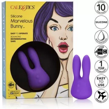 Вібратор Mini Marvels Silicone Marvelous Bunny від CalExotics